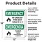 Signmission Exit Sign, Plastic, 12 in W, 18 in H, In Case Of Fire Exit Call 9-1-1 Bilingual OS-2PACK-EM-P-1218-L-10339 - alternate 7